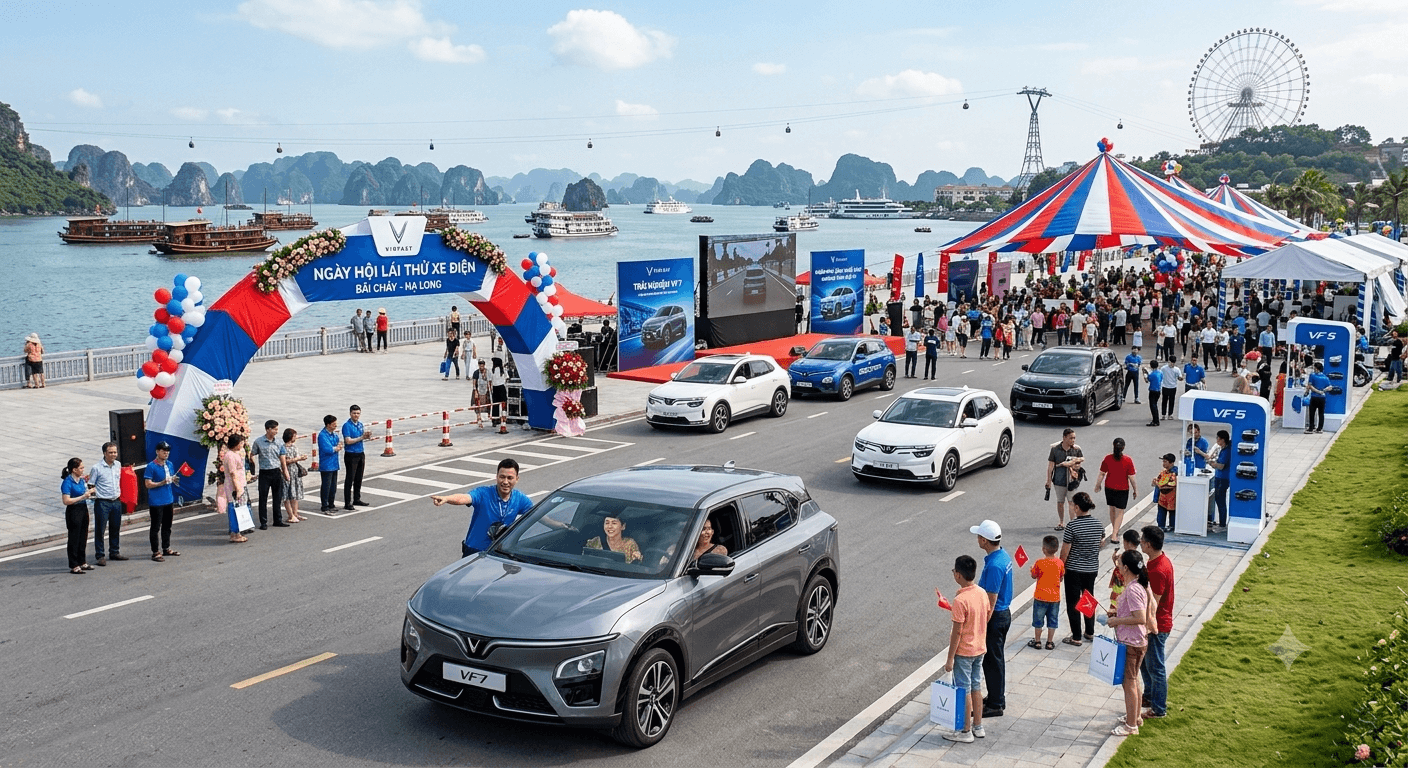 Ngày hội lái thử xe điện tại Bãi Cháy
